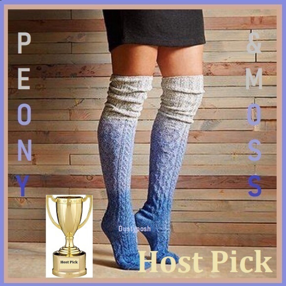Peony & Moss Thigh High Boot Socks Over Knee OTK Anthropologie Long Sexy Boots